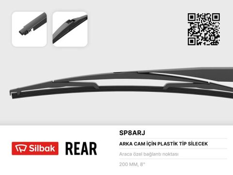 SİLECEK SÜPÜRGESİ ARKA PLASTİK TİP 200MM TOYOTA AURİS E18 . TOURİNG E18 10/12