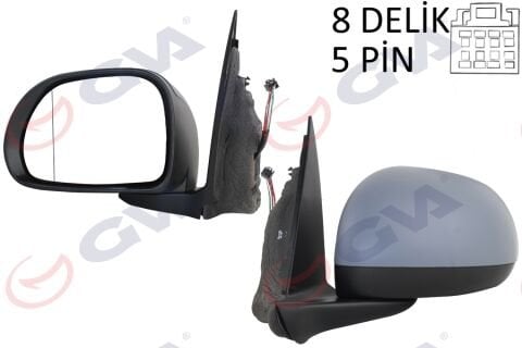 Dış Dikiz Aynası Sol 500 12 Elektrikli Isıtmalı Astarlı Asferik Vm-670Ehpal