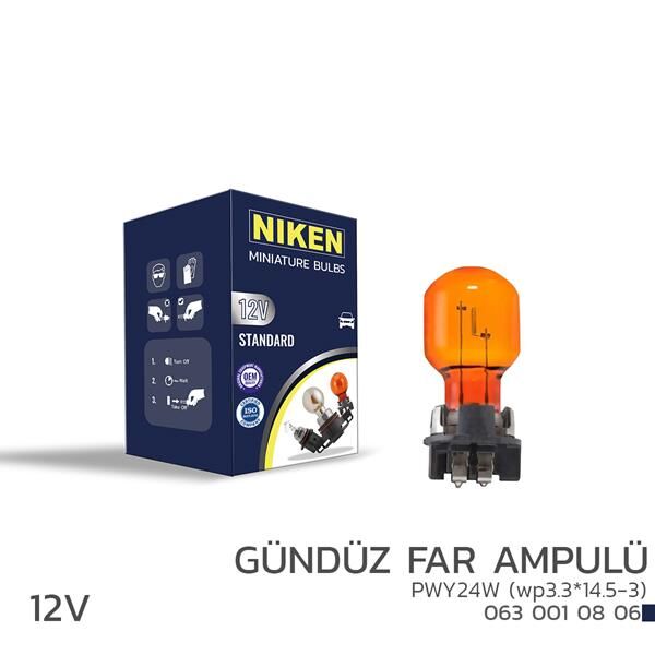 NIKEN 12V PWY24W GNDZ FAR AMP wp3.3X14.5-3 AMB 10L