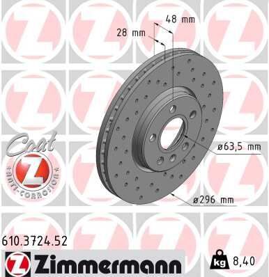 Arka Fren Disk Volvo S60 2019 S90 2016 2019 V60 2018 V90 2016 Cap296X5 Delikli Adet