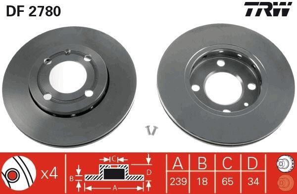 ÖN FREN AYNASI POLO 95-01 LUPO 98-05 AROSA 1.0ie.3ie-1.4ie-1.6ie-1.7SDI-1.9SDI AEE 239x18x4DLxHAVALI