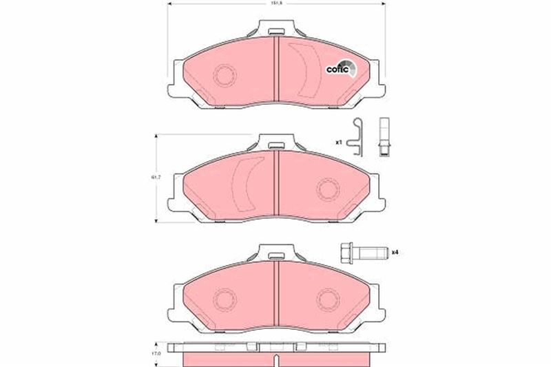 ÖN BALATA RANGER 2.5 D TD 4X4 99 3.0 TDCİ 05 MAZDA B SERİSİ 2.5 D TD 98 GDB3353