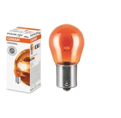 Standart Ampul- Stop/Sinyal/Park/Gösterge Ampulü; 12V/Py21W (7507) (Duybau15S) (Sarı) (Osram)