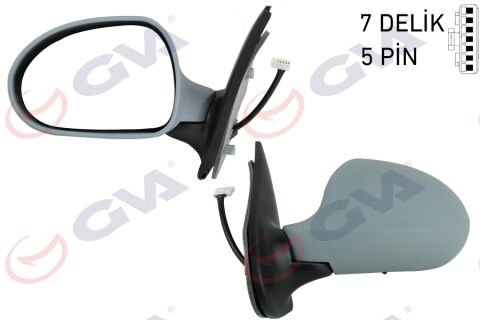 Dış Dikiz Aynası Sol Albea 06 Elektrikli Astarlı Konveks