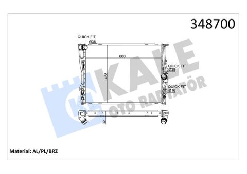 Motor Su Radyatoru Mekanık Sanz. Bmw E81 E82 E87 E88 E90 E91 E92 E93 E84 Z4 E89