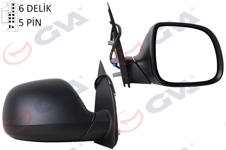 DIŞ DİKİZ AYNASI SAĞ AMAROK 09 ELEKTRİKLİ ISITMALI DESENLİ KONVEKS 5 FİŞ VM-6190EHR
