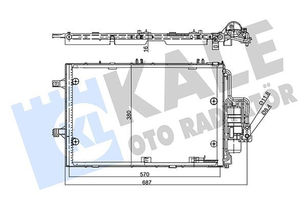 KLİMA RADYATÖRÜ KONDENSERİ CORSA C-COMBO C-TIGRA B 00 1.0-1.2-1.4 540x382x16