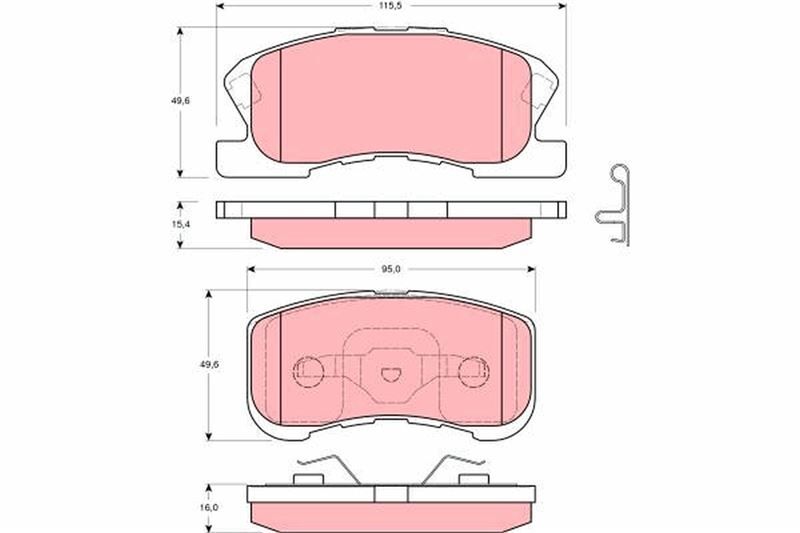 ÖN BALATA DAIHATSU SIRION 1.0 1.3 98-05 GDB3266