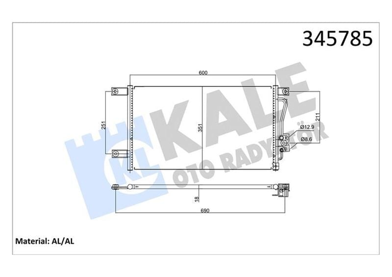 Kondenser Al/Al L 200-Pajero Sport