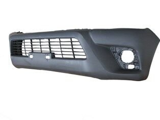 52119-0K820 - Toyota Hılux- Pıck Up- 15/19; Ön Tampon Siyah/Panjurlu/Sis Delikli(Çamurluğu Çıkıntısız Tip İçin)My)