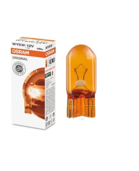 Standart Ampul- Stop/sinyal/park/gösterge Ampulü; 12v/wy5w (2827na) (duy W2,1x9,5d) (sarı) (osram)