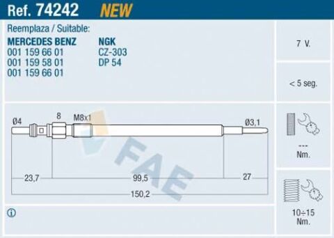 KIZDIRMA BUJISI MERCEDES OM640 OM642 OM651 W176 W204 W205 C218 W211 W212 W164 W221 W639 W447 B906