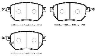 Nıssan Infınıtı- Fx35/45- 03/05; Ön Fren Balatası (disk) (136.6x62.7x15.5)(daıwa) - 41060-CG090