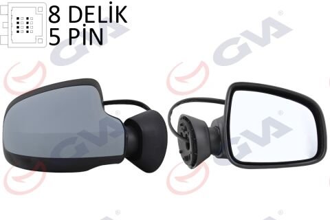 DIŞ DİKİZ AYNASI SAĞ DUSTER 11 ELEKTRİKLİ ISITMALI ASTARLI KONVEKS 5 FİŞ VM-6802EHPR