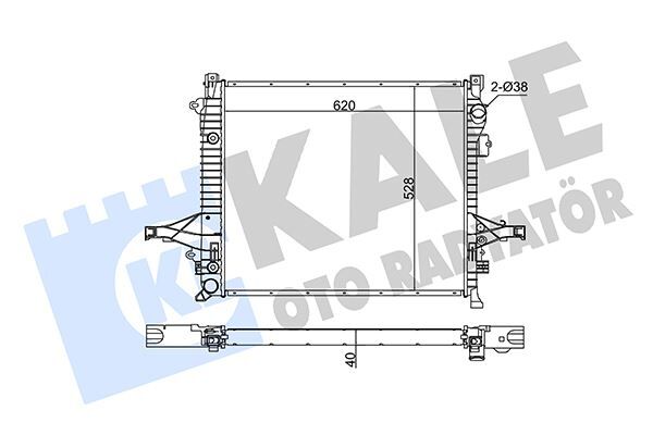 Radyatör Volvo Xc90 I D5 02-10 D3 D5 09-14 V8 05-10 Al-Pl-Brz 620X528X42