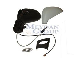 96805881XT - PEUGEOT 207- 06/12; KAPI AYNASI SOL MANUEL/SİNYALLİ/GRİ KAPAKLI 2+2 FİŞLİ (FAMELLA)