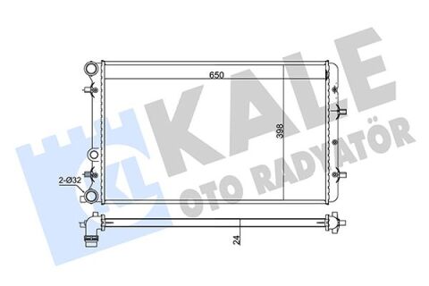 SU RADYATÖRÜ VW POLO 02 SEAT CORDOBA-IBIZA III 02 SKODA FABIA 99 1.2 1.4 1.6 16V 1.4 1.9TDI MT AC NAC BRAZING 630x398x22 6Q0121253Q-6QE121253A