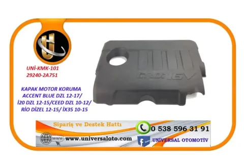 Hyundaı Kapak Motor Koruma Accent Blue Dizel 12-17/İ20 Dizel 12-15/Ceed Dizel 10-12/Rio Dizel 12-15