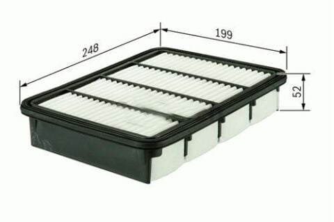 HAVA FİLTRESİ FORD RANGER 2.5D 2.5TD 99-06 -MAZDA PICKUP 99-06 MITSUBISHI C25128 SA455PL