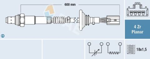 OKSIJEN SENSORU VOLVO S40 I 644 2.0 T4 00 03 V40 645 2.0 T4 00 04