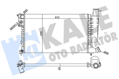 Radyatör Al/Mknk Xsara 1.4-1.6-1.8-2.0 98 00-Zx92 -Peugeot 306 1.4-1.6-1.8 97 98