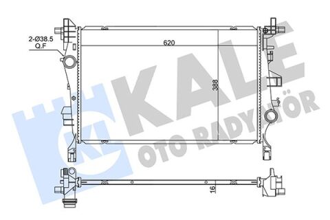 SU RADYATÖRÜ FIAT 500x-JEEP RENEGADE 1.4 1.3/1.6MTJ 14 MT BRAZING 620x388x16