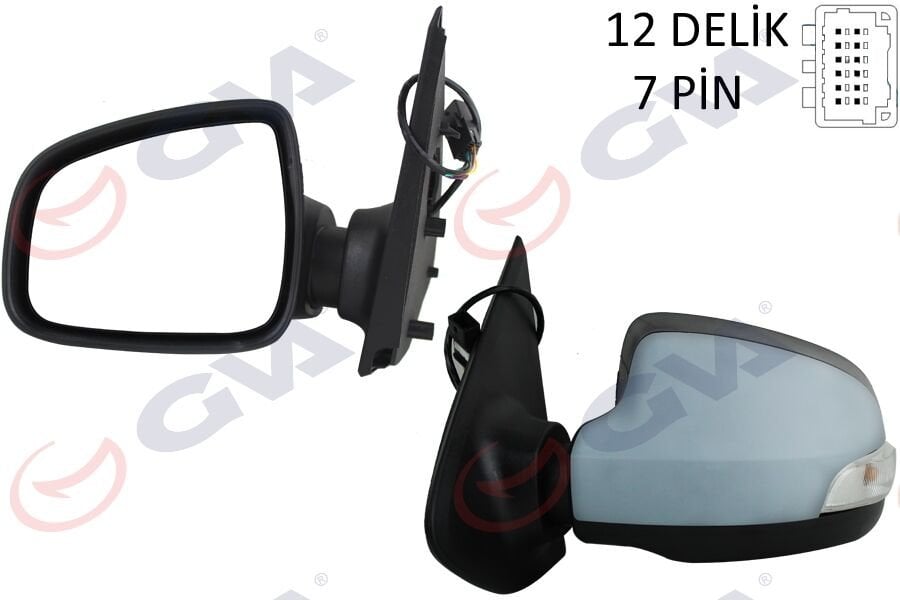 Dış Dikiz Aynası Sol Symbol-Sandero 13 Elektrikli Isıtmalı Sinyalli Astarlı Konveks 7 Fiş Vm-6129Ehpl