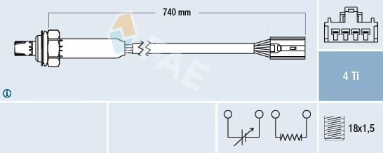 Oksıjen Sensor Ota4F E5F1 Volvo S40 I V40 1.6 1.8 2.0 95 99
