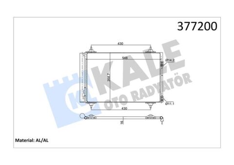 Klima Kondenseri Berlıngo-Partner-307-308-508-5008-3008-C4-Ds4-Ds5 1.4-1.6-2.0 Hdı-Vtı