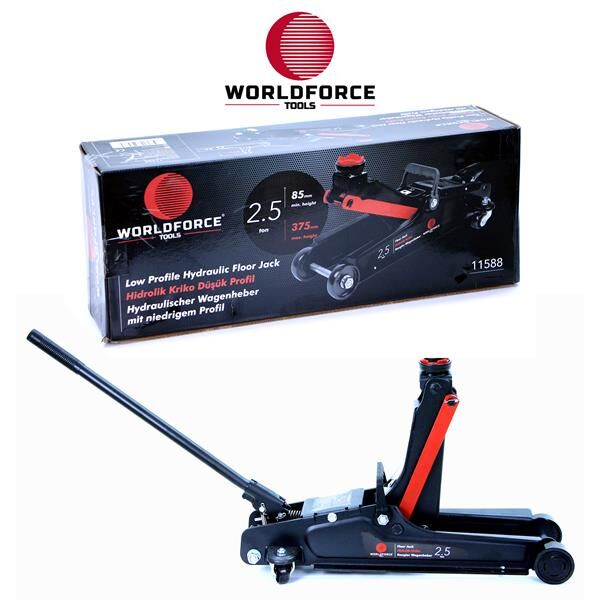 Hidrolik Kriko 2.5 Ton Düşük Profil Uzun Şase Garaj Ekipmanları Hırdavat