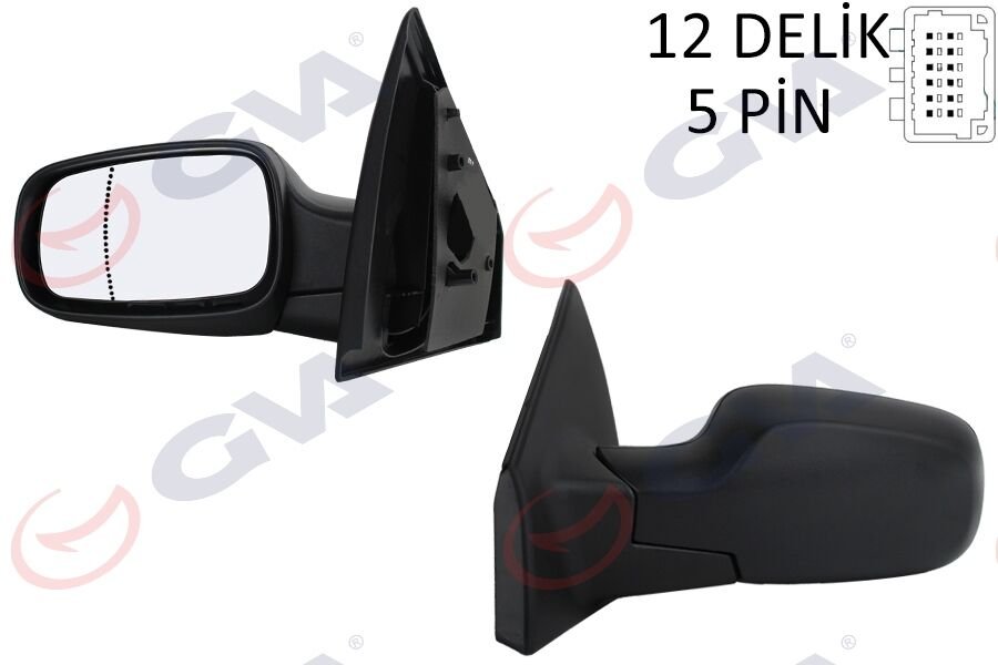 Dış Dikiz Aynası Sol Clıo 06 Elektrikli Isıtmalı Asferik 5 Fiş Vm-6136Ehal