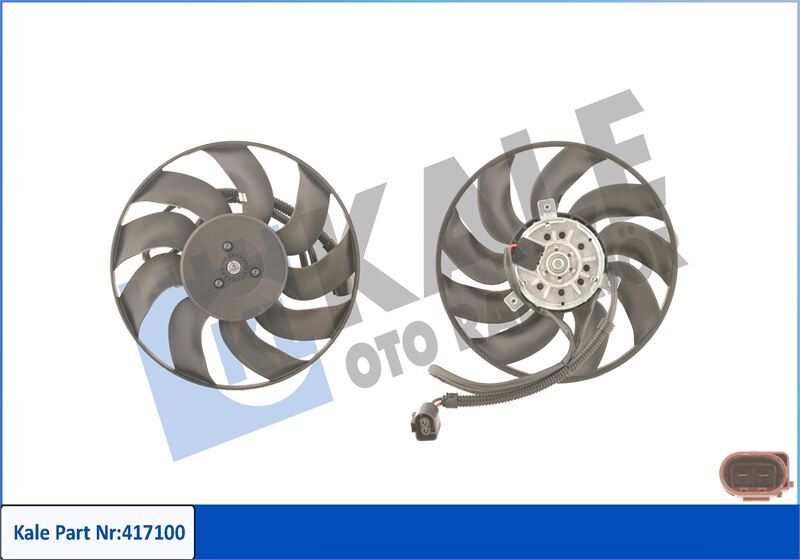 Fan Motoru Davlumbazlı Sağ Vw Transporter T5 03-09 1.9Tdı-2.0-2.5Tdı-3.2 V6 350W-295Mm