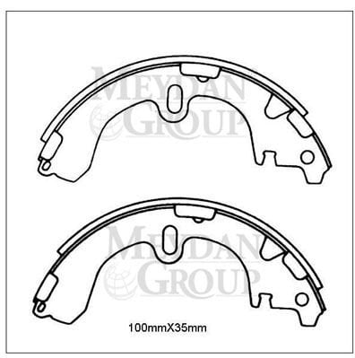 47630-20190 - Toyota Corona- At181- 90/92; Arka Fren Pabucu (100X35) (Daıwa)