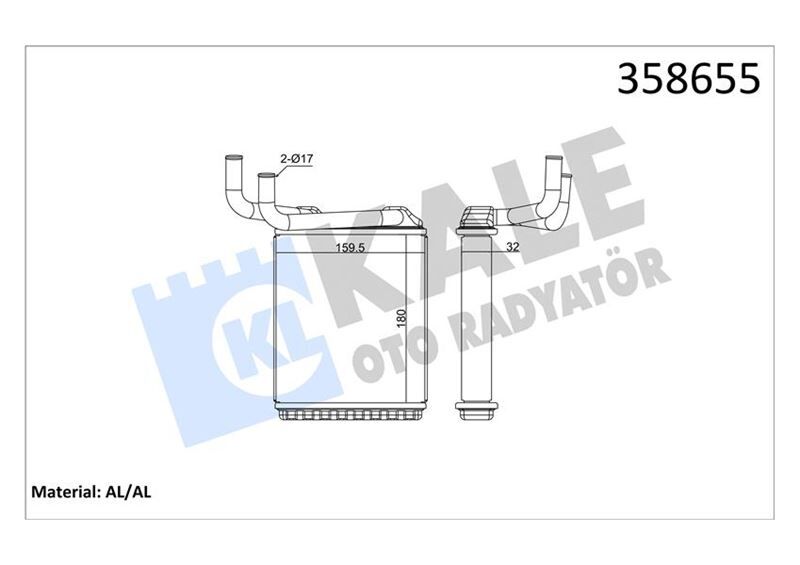 Kalorifer Radyatörü Mıtsubıshı Canter 3.9L 4D34 4D34T Fe659 97-06 - Aleminyum