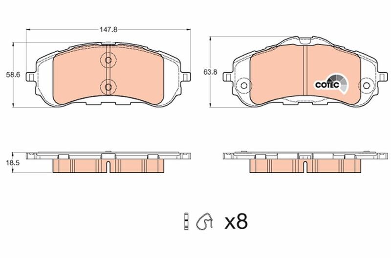 ÖN FREN BALATASI 283mm ASTRA L 21 COMBO E 18 BERLINGO 18 PARTNER 18 308 II-III 13 RIFTER 18