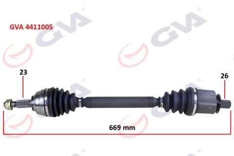 KOMPLE AKS SOL MEGANE II 1.6 16V 03-08 669mm AUTO.