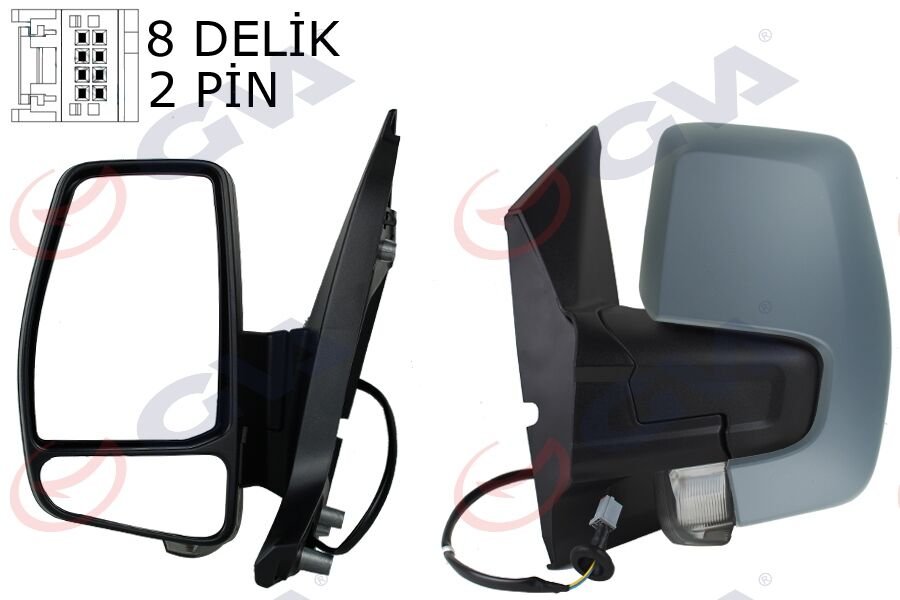 Dış Dikiz Aynası Sol Transit Custom V362 12 17 Mekanik Astarlı Sinyalli