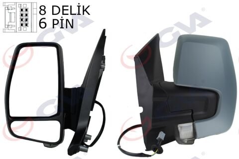 Dış Dikiz Aynası Sol Transit Custom V362 12 17 Elektirikli Isıtmalı Astarlı Sinyalli