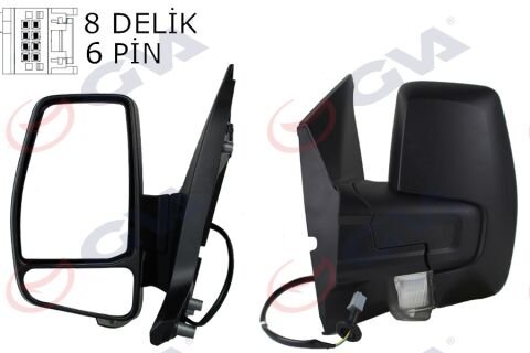 Dış Dikiz Aynası Sol Transit Custom V362 12 17 Elektirikli Isıtmalı Sinyalli