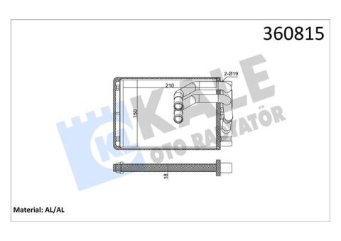 KALORİFER RADYATÖRÜ HYUNDAI MATRIX 1.5L CRDI 01- 1.6L G4ED 01-10 - ALEMİNYUM