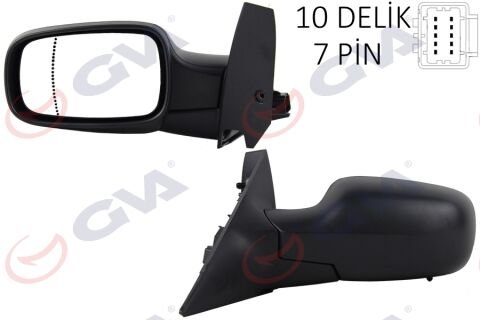 Dış Dikiz Aynası Sol Scenıc 03-08 Elektrikli Isıtmalı Asferik 5 Fiş Vm-139Ehpal