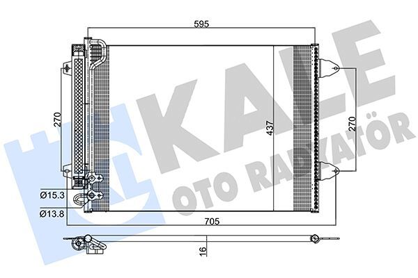 Klima Kondenseri Passat 05 577X439X16 Al/Brz