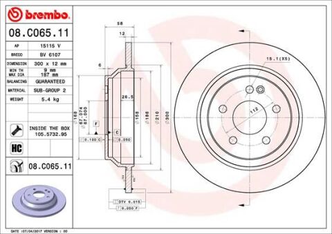 Fren Dıskı Arka Mercedes Vıto W447 14