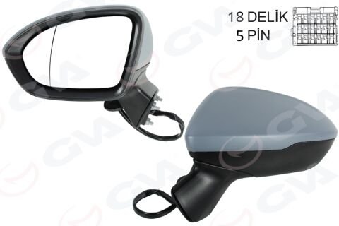Dış Dikiz Aynası Sol Cruze 17- -Astra K 15-22 Astarlı Asferik