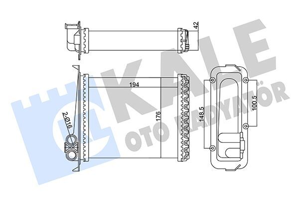 Kalorifer Radyatörü Volvo 850 91-96 C70 98-05 S70 97-00 V70 97-00
