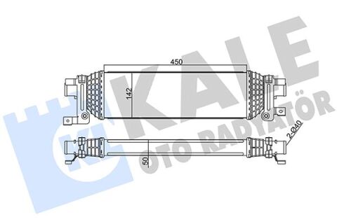 TURBO RADYATORU INTERCOOLER FUSION 1.6TDCI 90PS 02 MAZDA 2 03 1.4 DE 450 142 50
