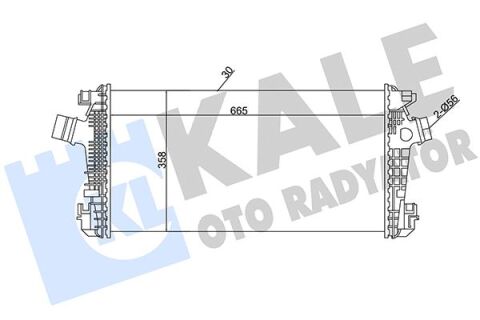 TURBO RADYATÖRÜ INTERCOOLER ASTRA J-CRUZE J300-J305-J308 -ZAFIRA TOURER C AL/PL/BRZ 665x35