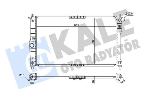 Radyatör Daewoo Lanos 1.4-1.5-1.6 97 635X382X16 Ac Mek Al/Pl/Brz