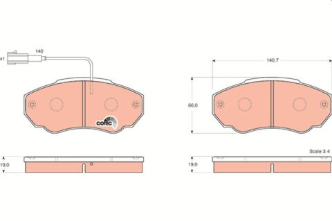 ÖN BALATA FİŞLİ DUCATO 02-06 BOXER 02-06 JUMPER 02-06 K.Ç TİP 1400 KG