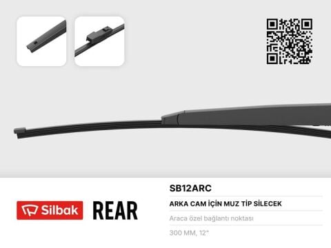 Silecek Süpürgesi Arka Muz Tipi 300Mm Vw Polo 7 06/17